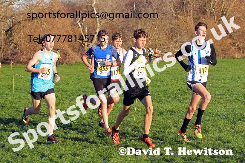 Mens under-17s, 2022 North Eastern Cross Country Champs., Temple Park, South Shields.  Photo: David T. Hewitson/Sports for All Pics